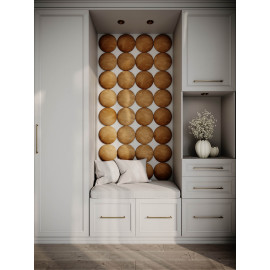Decorative fabric velvet panels hallway «Round»