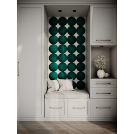 Decorative fabric velvet panels hallway «Round»