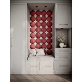 Decorative fabric velvet panels hallway «Round»