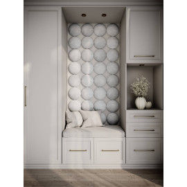 Decorative fabric velvet panels hallway «Round»