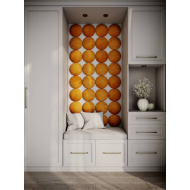 Decorative fabric velvet panels hallway «Round»