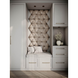 Decorative fabric velvet panels hallway «Triangle»