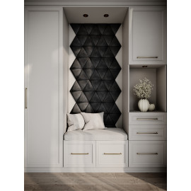 Decorative fabric velvet panels hallway «Triangle»