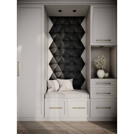 Decorative fabric velvet panels hallway «Triangle»