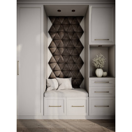 Decorative fabric velvet panels hallway «Triangle»