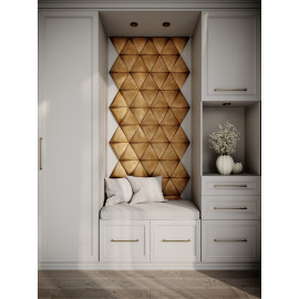 Decorative fabric velvet panels hallway «Triangle»