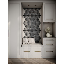 Decorative fabric velvet panels hallway «Triangle»