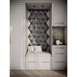Decorative fabric velvet panels hallway «Triangle»