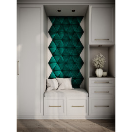 Decorative fabric velvet panels hallway «Triangle»
