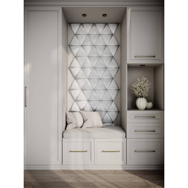 Decorative fabric velvet panels hallway «Triangle»