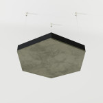 Acoustic Ceiling Panels Velvet Fabric «HEXAGON-Cinematic» with mounting kit