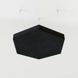 Acoustic Ceiling Panels Velvet Fabric «HEXAGON-Cinematic» with mounting kit