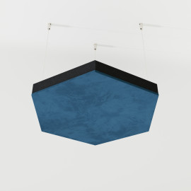 Acoustic Ceiling Panels Velvet Fabric «HEXAGON-Cinematic» with mounting kit