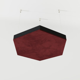 Acoustic Ceiling Panels Velvet Fabric «HEXAGON-Cinematic» with mounting kit