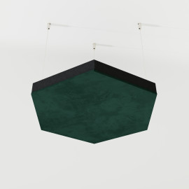 Acoustic Ceiling Panels Velvet Fabric «HEXAGON-Cinematic» with mounting kit