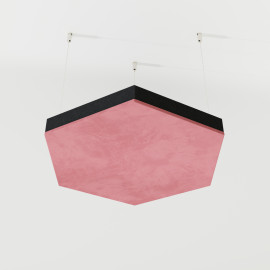 Acoustic Ceiling Panels Velvet Fabric «HEXAGON-Cinematic» with mounting kit