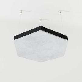 Acoustic Ceiling Panels Velvet Fabric «HEXAGON-Cinematic» with mounting kit