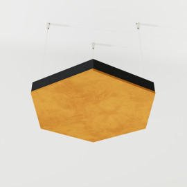 Acoustic Ceiling Panels Velvet Fabric «HEXAGON-Cinematic» with mounting kit