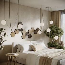 Acoustic Hexagon Wood (HDF) Panels