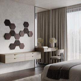 Acoustic Hexagon Wood (HDF) Panels