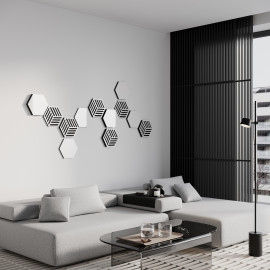 Acoustic Hexagon Wood (HDF) Panels