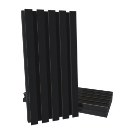 Acoustic Slat Wood (HDF) "Pole-HALF" Wall Panels