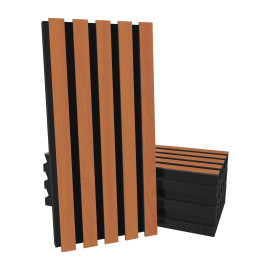 Acoustic Slat Wood (HDF) "Pole-HALF" Wall Panels