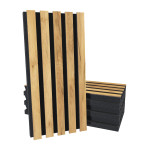 Acoustic Slat Wood (HDF) "Pole-HALF" Wall Panels