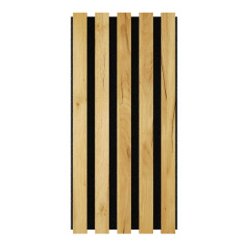 Acoustic Slat Wood (HDF) "Pole-HALF" Wall Panels