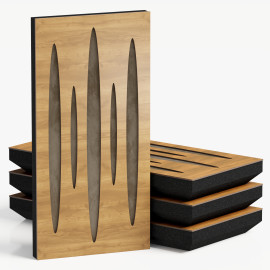 Narrow Acoustic Panel "Pulsar-F Fabric" Oak