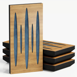 Narrow Acoustic Panel "Pulsar-F Fabric" Oak