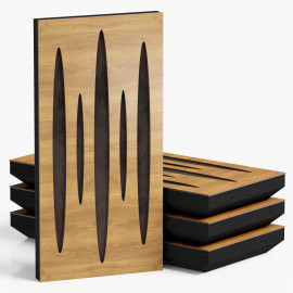 Narrow Acoustic Panel "Pulsar-F Fabric" Oak