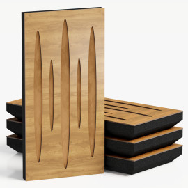 Narrow Acoustic Panel "Pulsar-F Fabric" Oak