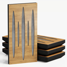 Narrow Acoustic Panel "Pulsar-F Fabric" Oak