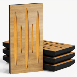 Narrow Acoustic Panel "Pulsar-F Fabric" Oak