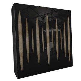 Sound Absorbing Acoustic Panel «Pulsar Fabric» Black Gloss