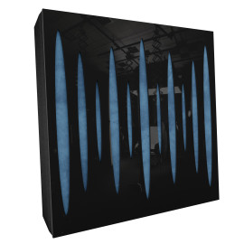 Sound Absorbing Acoustic Panel «Pulsar Fabric» Black Gloss