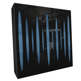 Sound Absorbing Acoustic Panel «Pulsar Fabric» Black Gloss