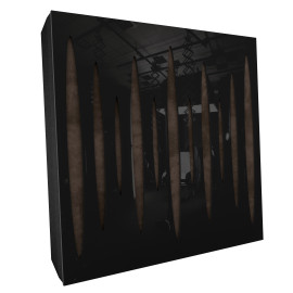 Sound Absorbing Acoustic Panel «Pulsar Fabric» Black Gloss