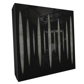 Sound Absorbing Acoustic Panel «Pulsar Fabric» Black Gloss