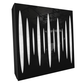 Sound Absorbing Acoustic Panel «Pulsar Fabric» Black Gloss