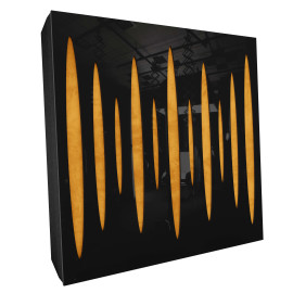 Sound Absorbing Acoustic Panel «Pulsar Fabric» Black Gloss