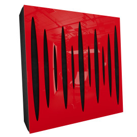 Sound Absorbing Acoustic Panel «Pulsar Fabric» Red Gloss