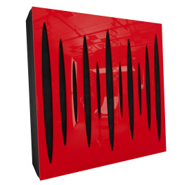 Sound Absorbing Acoustic Panel «Pulsar Fabric» Red Gloss