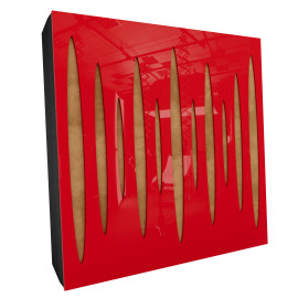 Sound Absorbing Acoustic Panel «Pulsar Fabric» Red Gloss