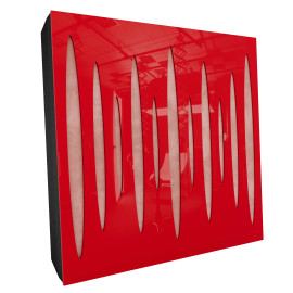 Sound Absorbing Acoustic Panel «Pulsar Fabric» Red Gloss
