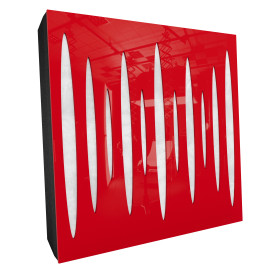 Sound Absorbing Acoustic Panel «Pulsar Fabric» Red Gloss