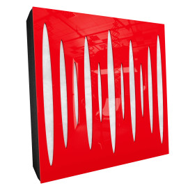 Sound Absorbing Acoustic Panel «Pulsar Fabric» Red Gloss