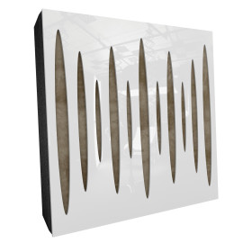 Sound Absorbing Acoustic Panel «Pulsar Fabric» White Gloss