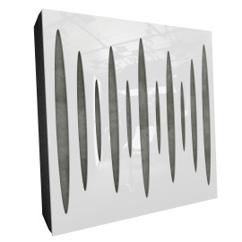 Sound Absorbing Acoustic Panel «Pulsar Fabric» White Gloss